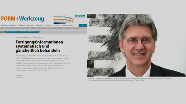 Interview mit Prof. Dr. Gansauge - Digitalisierung im Werkzeugbau