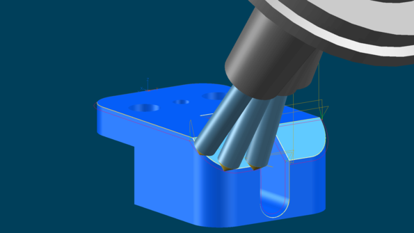 5-achsiges simultanes Entgraten mit Kegelfräsern